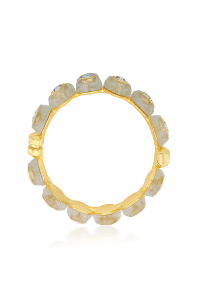 Isharya Bling Infinity Cut Crystal Bangle In 18Kt Gold Plated fashion jewellery online shopping melange singapore indian designer wear