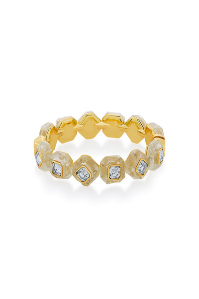 Isharya Bling Infinity Cut Crystal Bangle In 18Kt Gold Plated fashion jewellery online shopping melange singapore indian designer wear