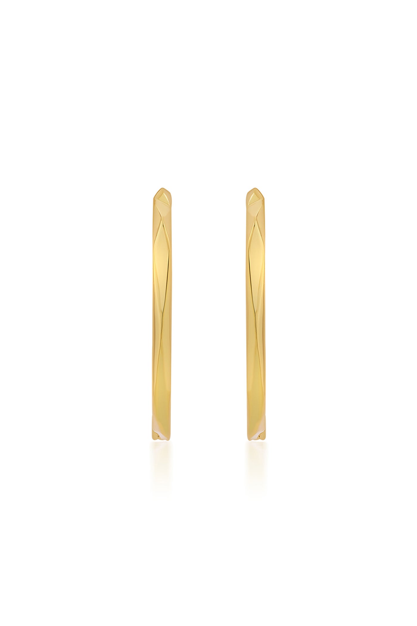 Isharya Bling Infinity Cut Geometric Hoops In 18Kt Gold Plated fashion jewellery online shopping melange singapore indian designer wear
