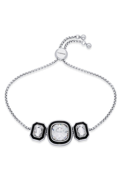 Isharya Bougie Crystal Bezel Bracelet In Rhodium Plated fashion jewellery online shopping melange singapore indian designer wear