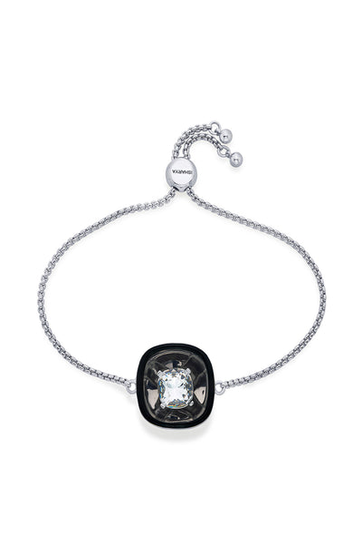 Isharya Bougie Glory Wrap Crystal Bracelet In Rhodium Plated fashion jewellery online shopping melange singapore indian designer wear