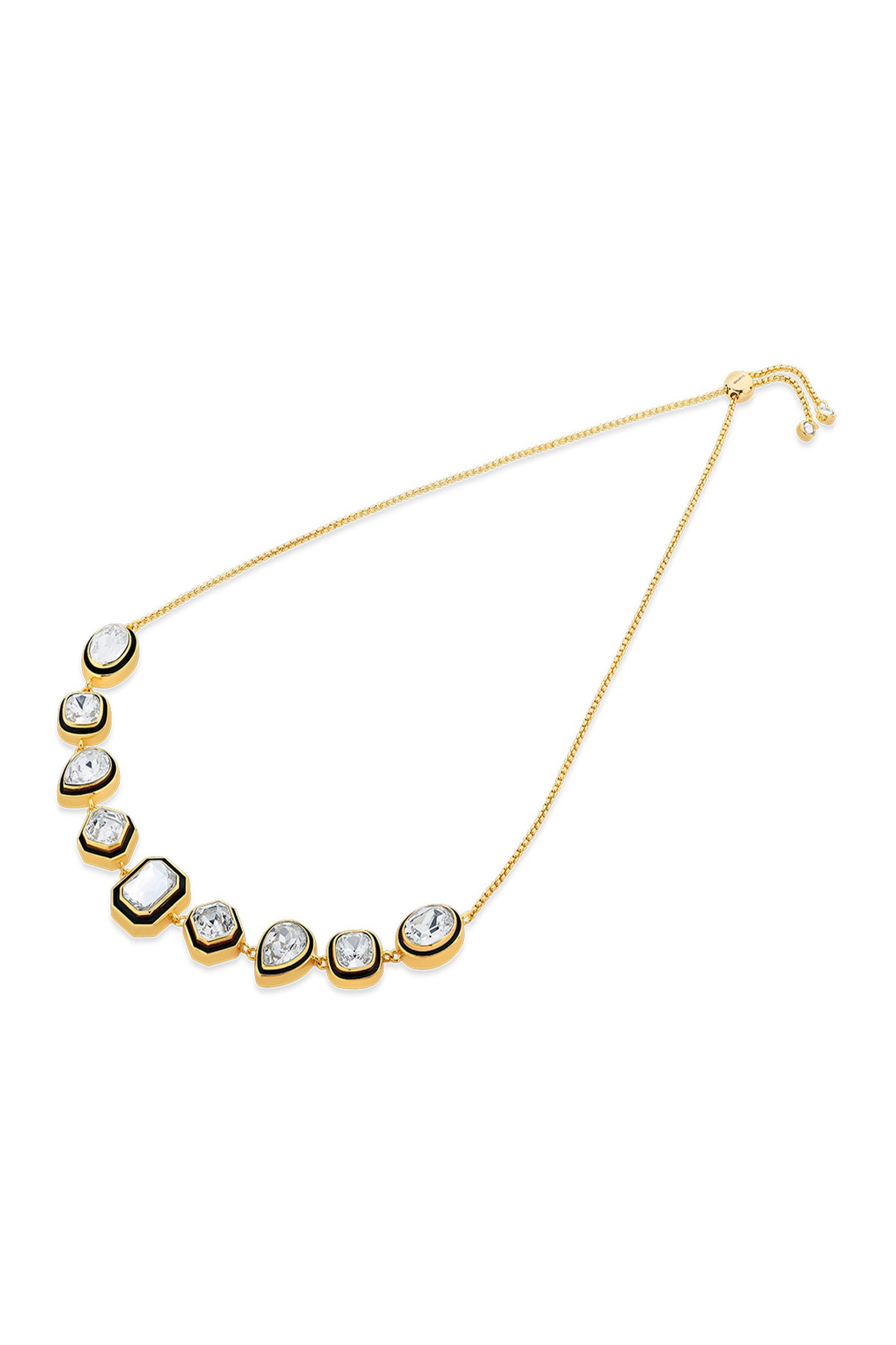 Isharya Bougie White Gold Crystal Choker In 18Kt Gold Plated fashion jewellery online shopping melange singapore indian designer wear