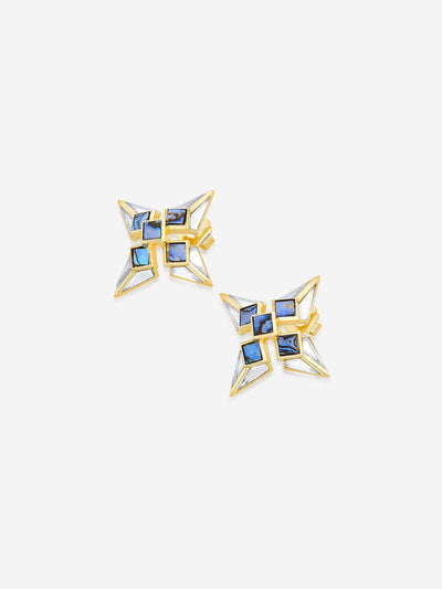 Demi Goddess Mirror and Mother of Pearl Stud Earrings