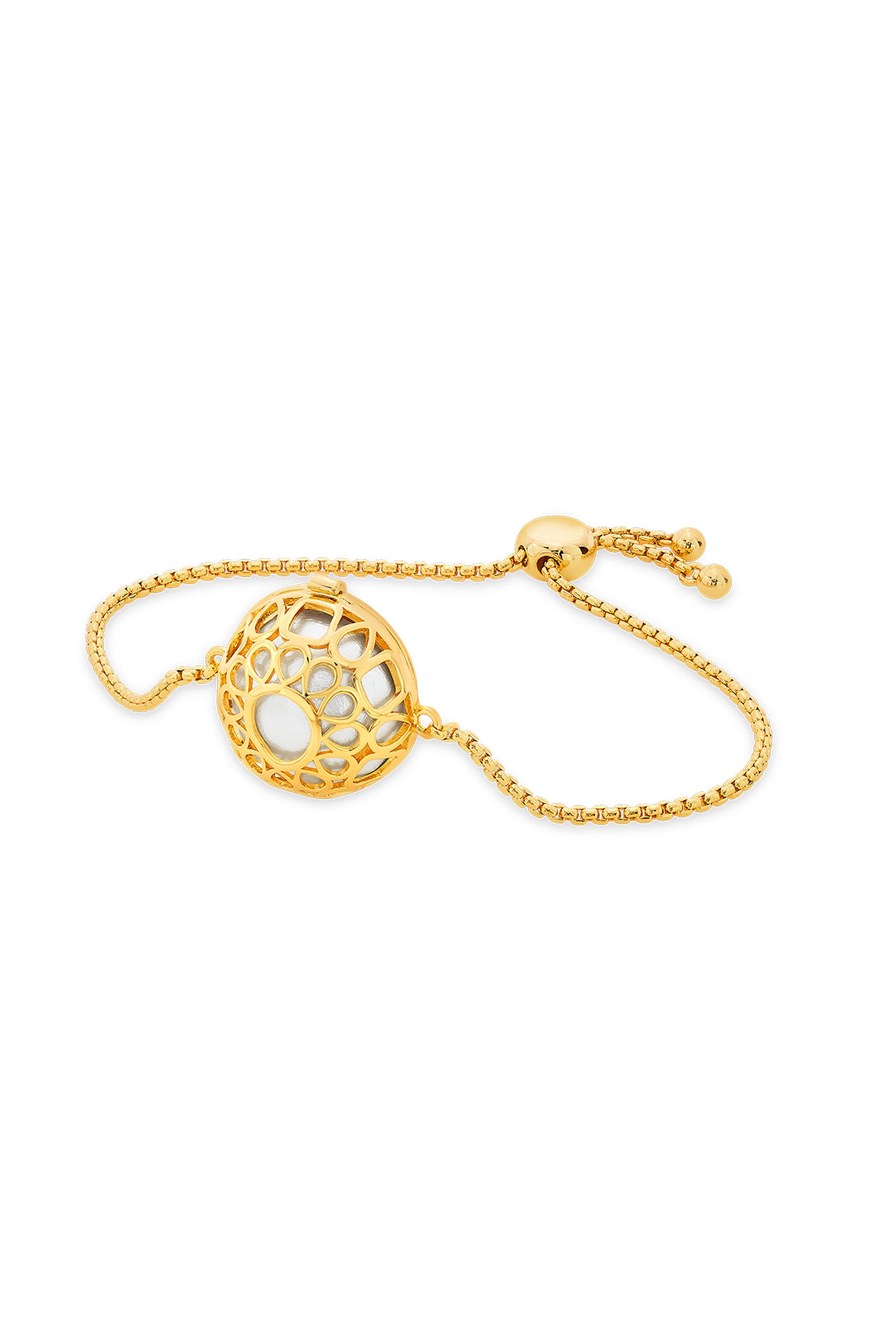 Isharya Isharya Icon Pearl Bracelet gold fashion jewellery online shopping melange singapore indian designer wear