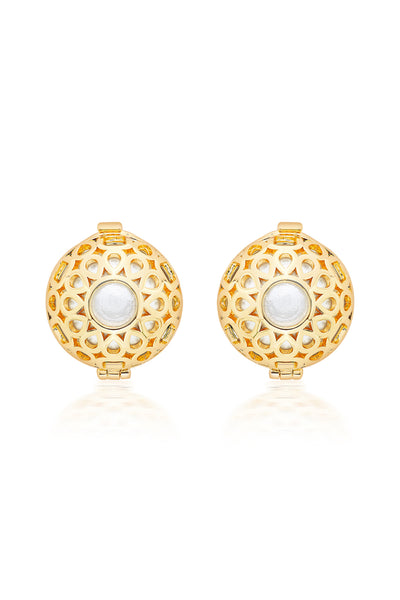 isharya Isharya Logo Statement Earrings fashion jewellery online shopping melange singapore indian designer wear