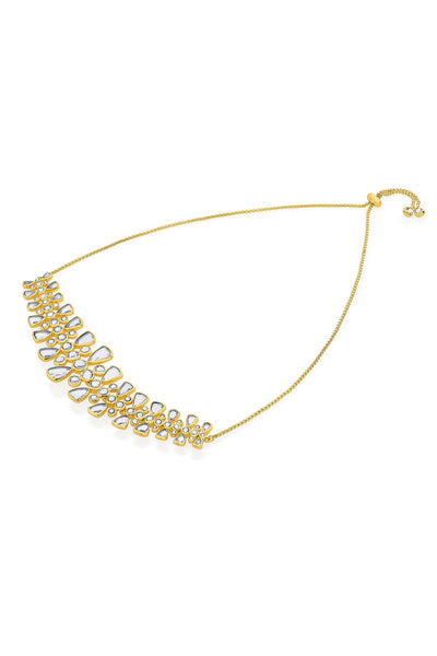 Isharya Jugni Dazzling Mirror & CZ Choker gold fashion jewellery online shopping melange singapore