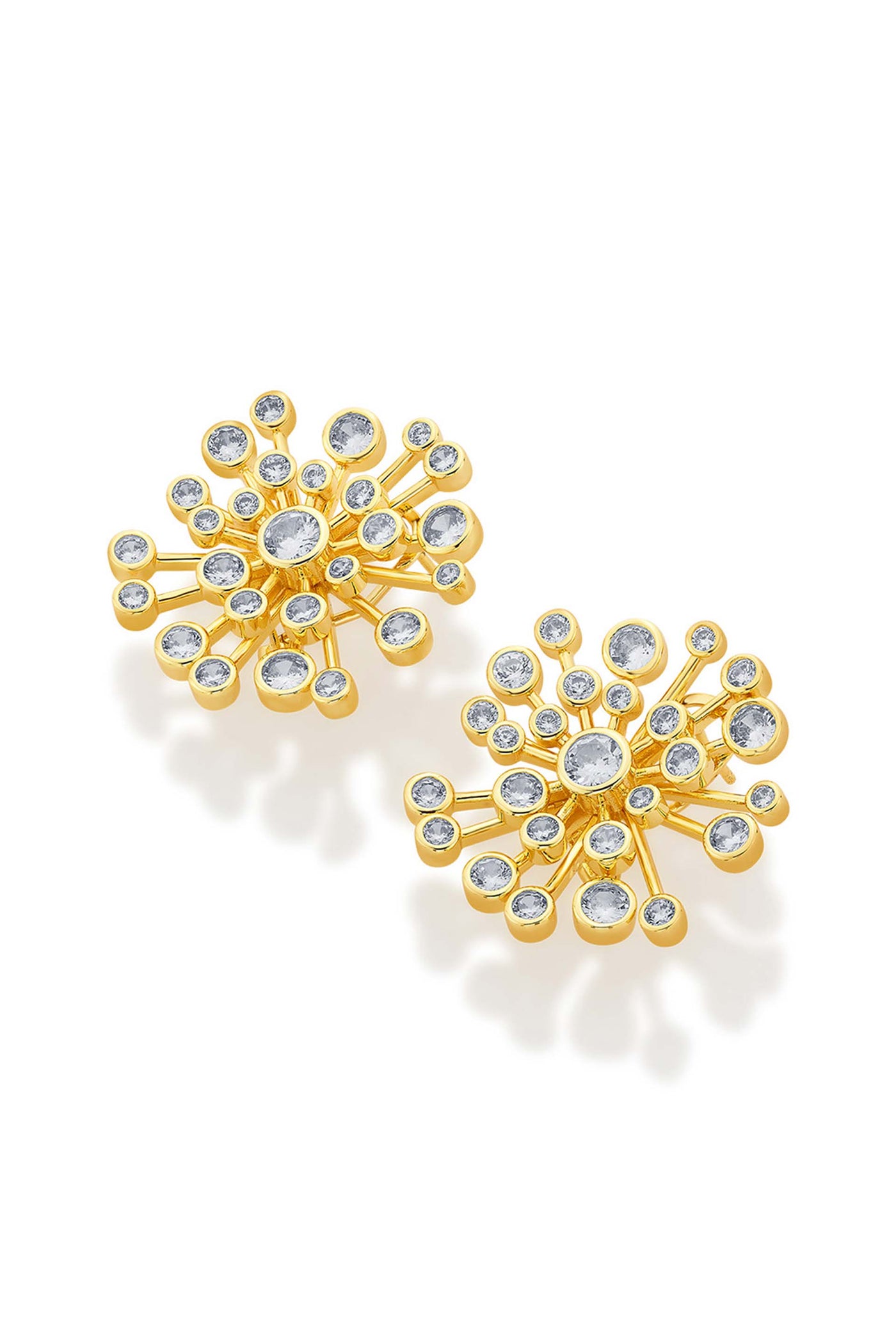 Isharya Aura Gold Starburst Earrings In 18kt Gold Plated fashion jewellery online shopping melange singapore indian designer wear