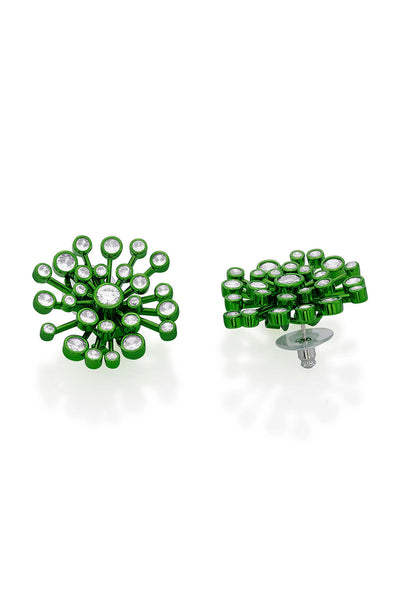 Isharya Parakeet Green Starburst Earrings In Colored Plating fashion jewellery online shopping melange singapore indian designer