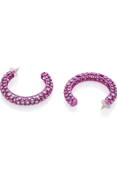 Isharya Rani Pink Mesh Earrings In Colored Plating fashion jewellery online shopping melange singapore indian designer wear