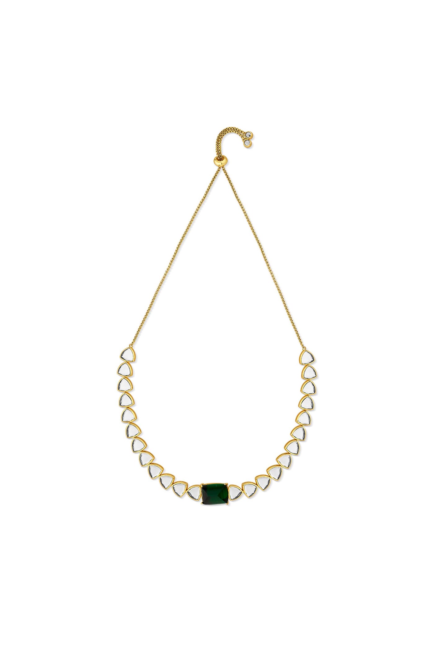 Isharya Raina Hydro Emerald & CZ Choker fashion jewellery online shopping melange singapore indian designer wear