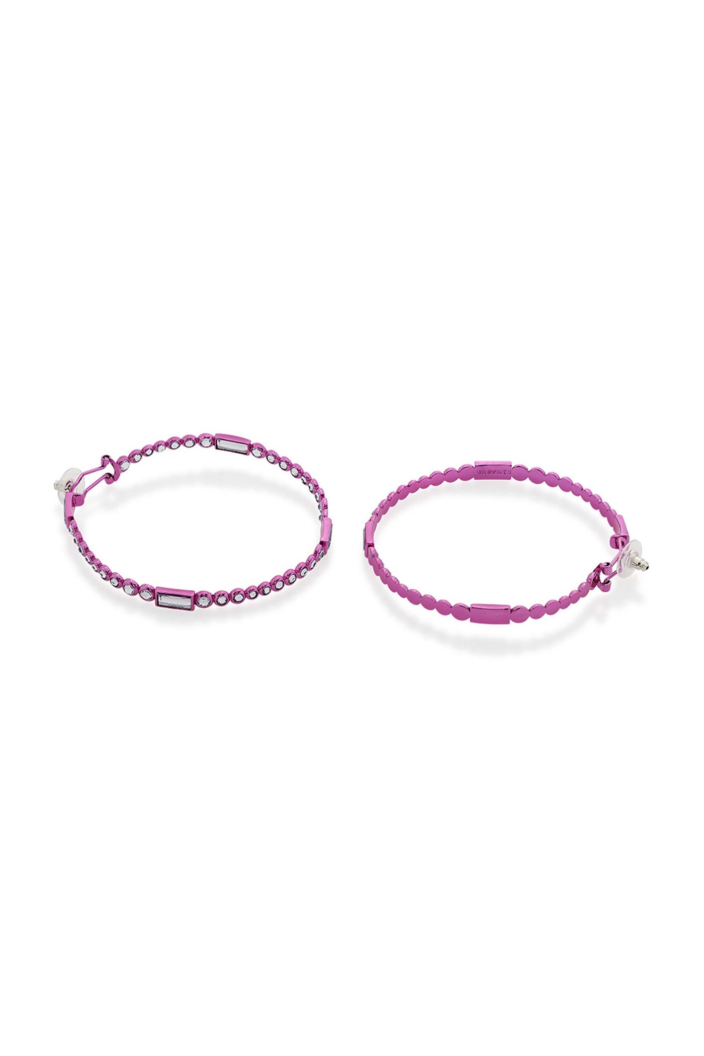 Isharya Rani Pink Oversized Hoop Earrings In Colored Plating fashion jewellery online shopping melange singapore indian designer wear