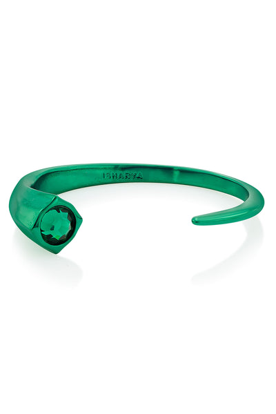 Isharya Sultana Green Mirror Cuff fashion jewellery indian designer fashion online shopping melange singapore