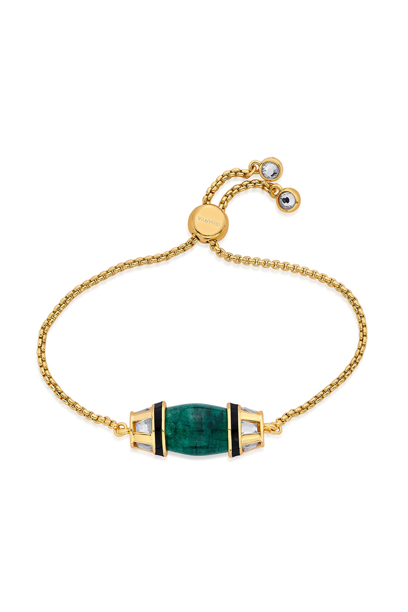 Isharya Sultana Green Quartz Bracelet green fashion jewellery indian designer fashion online shopping melange singapore