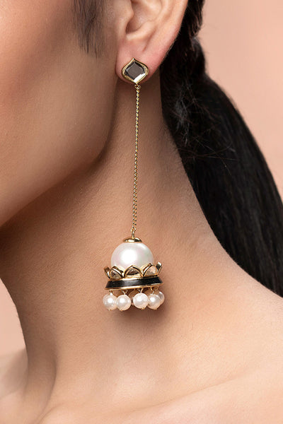 Isharya Zeenat Amina Mirror Hoop Earrings fashion jewellery indian designer fashion online shopping melange singapore