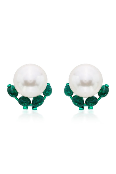 Isharya Zeenat Pearl Stud Earrings fashion jewellery indian designer fashion online shopping melange singapore