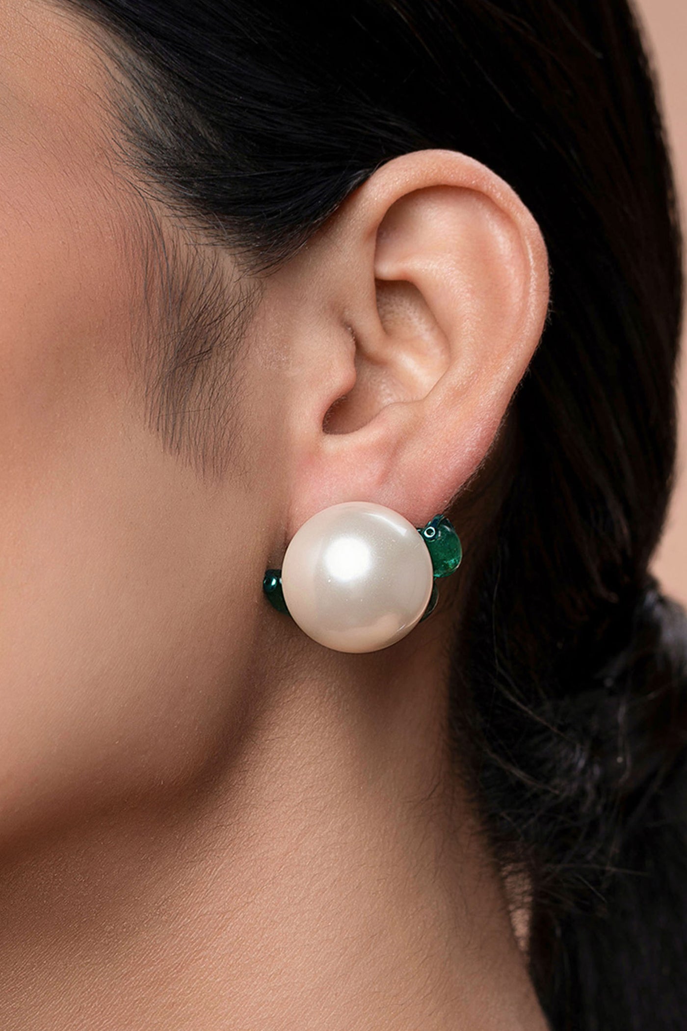 Isharya Zeenat Pearl Stud Earrings fashion jewellery indian designer fashion online shopping melange singapore