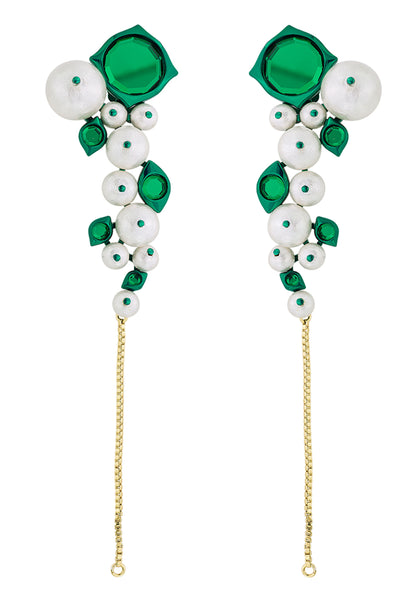 Isharya Zeenat Pearl Vine Earrings fashion jewellery indian designer fashion online shopping melange singapore