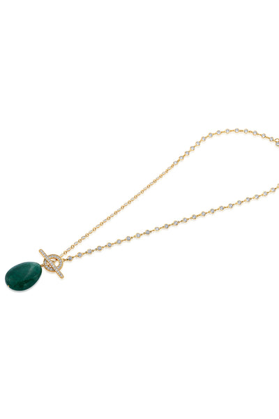 Isharya Zeenat Statement Stone Necklace green fashion jewellery indian designer fashion online shopping melange singapore