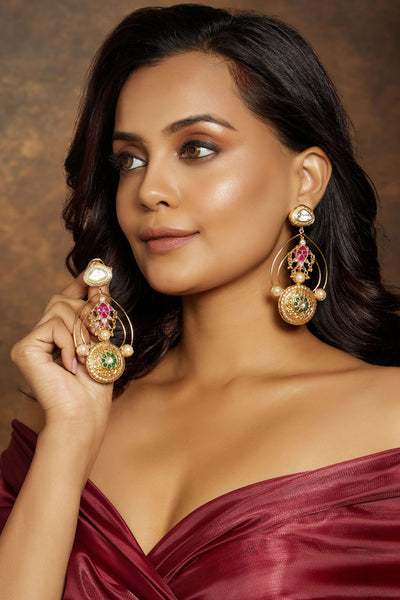 Joules by Radhika Antique Drop Earrings jewellery indian designer wear online shopping melange singapore