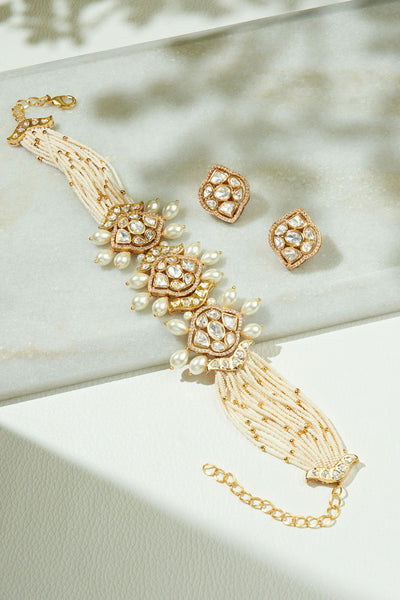 Joules by Radhika Classic White Choker Set jewellery indian designer wear online shopping melange singapore