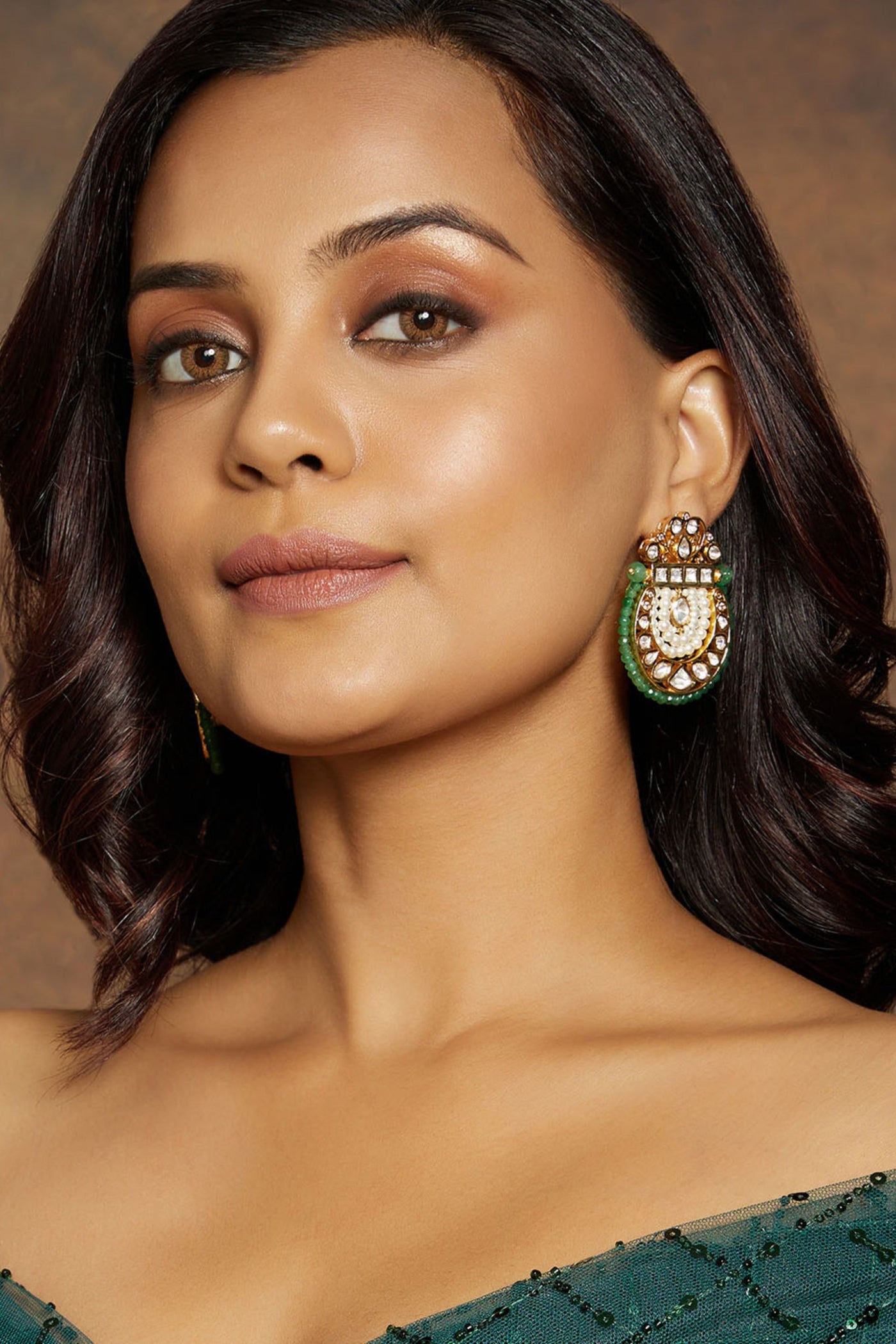 Joules by Radhika Kundan Polki Pearl  Earrings jewellery indian designer wear online shopping melange singapore