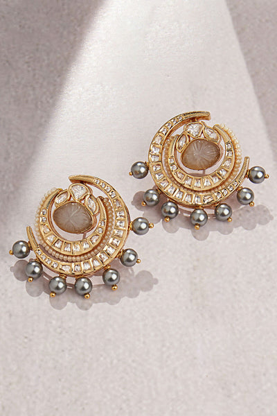 Joules by Radhika Kundan Polki Stud Earrings jewellery indian designer wear online shopping melange singapore