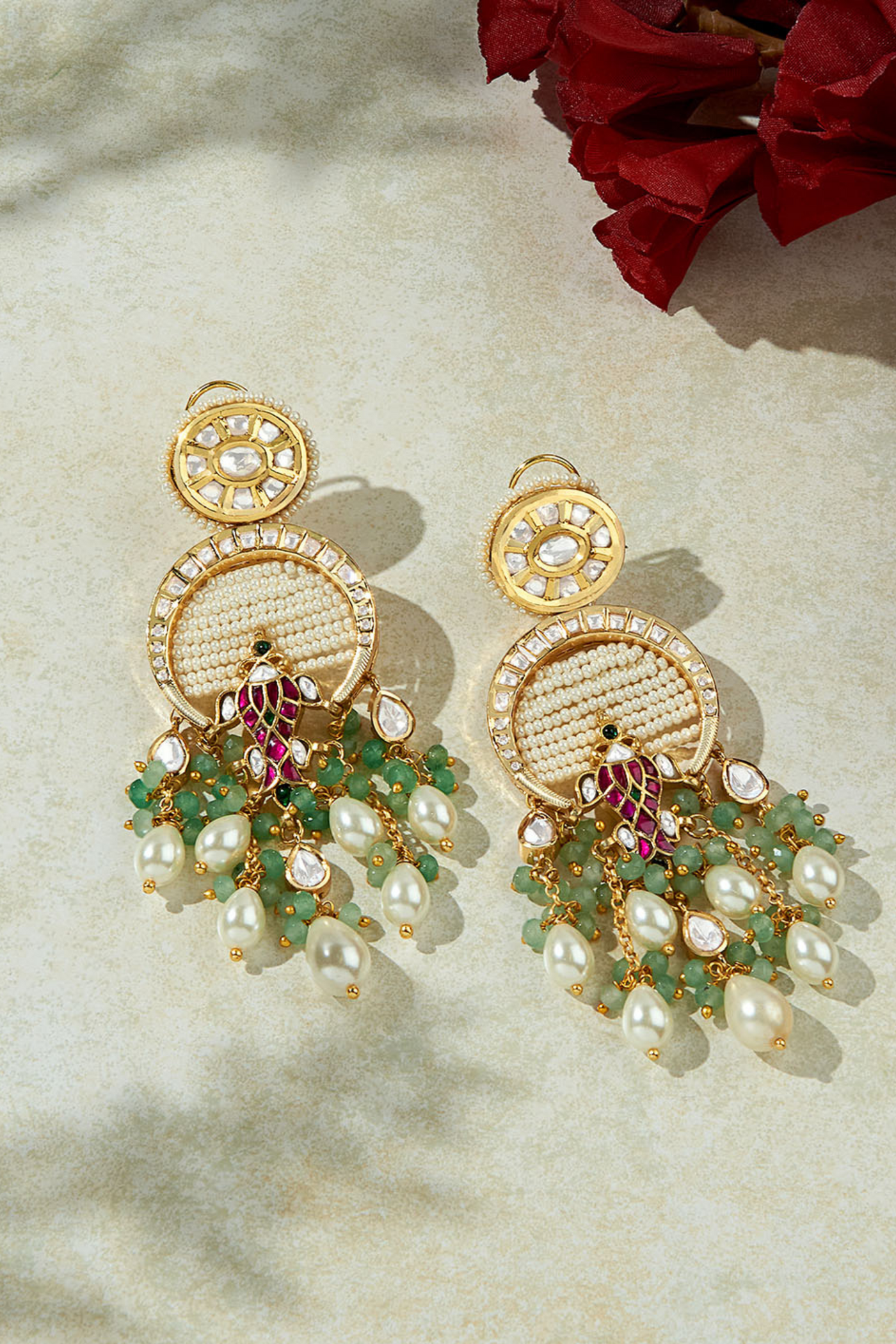 Joules by Radhika Multi Color Bespoke Earrings jewellery indian designer wear online shopping melange singapore