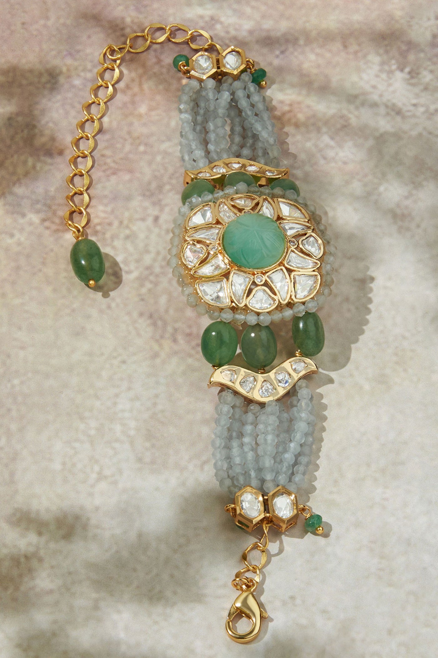 Joules by Radhika Multi Colour Polki Bracelet jewellery indian designer wear online shopping melange singapore