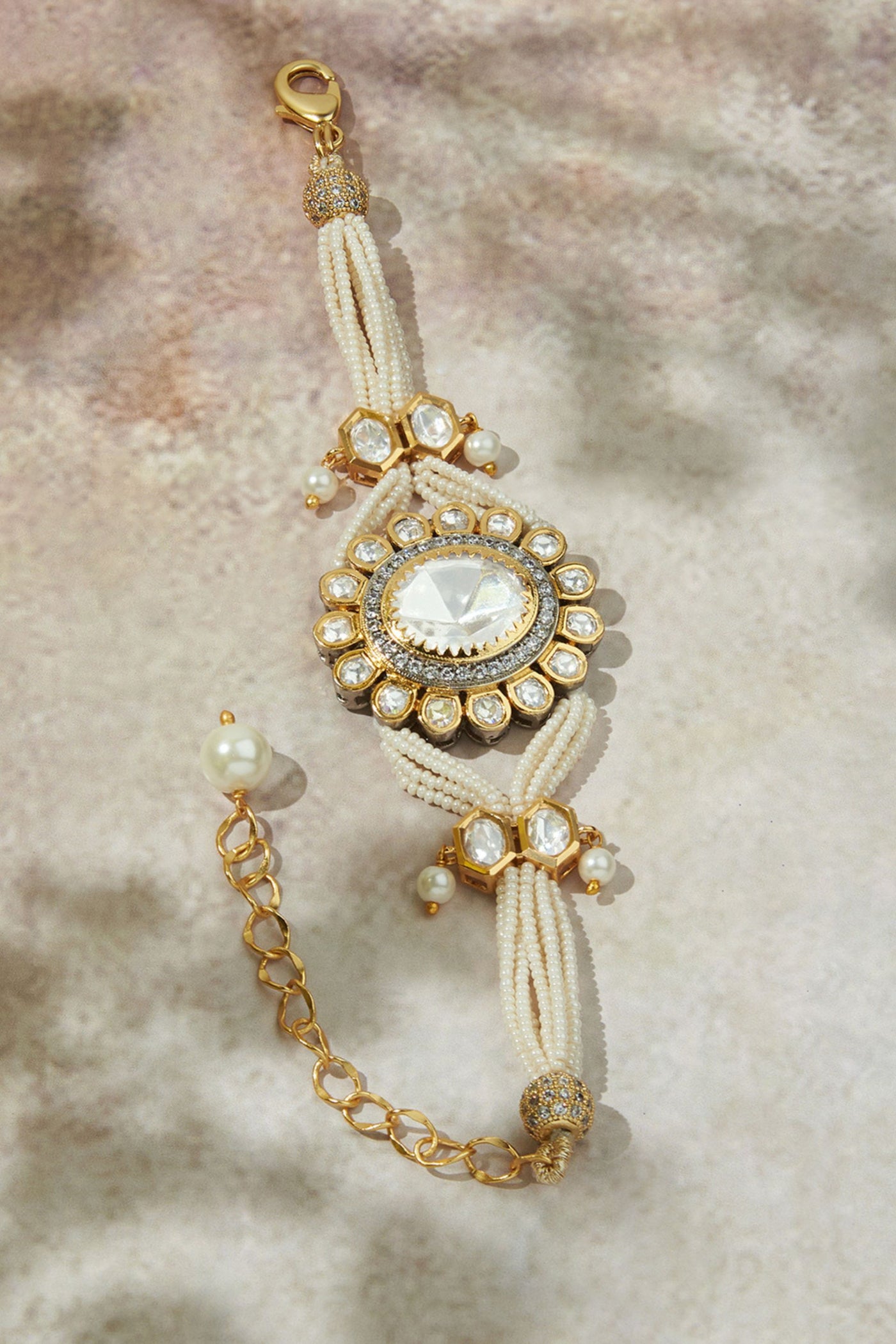 Joules by Radhika Polki Bracelet With Pearls jewellery indian designer wear online shopping melange singapore