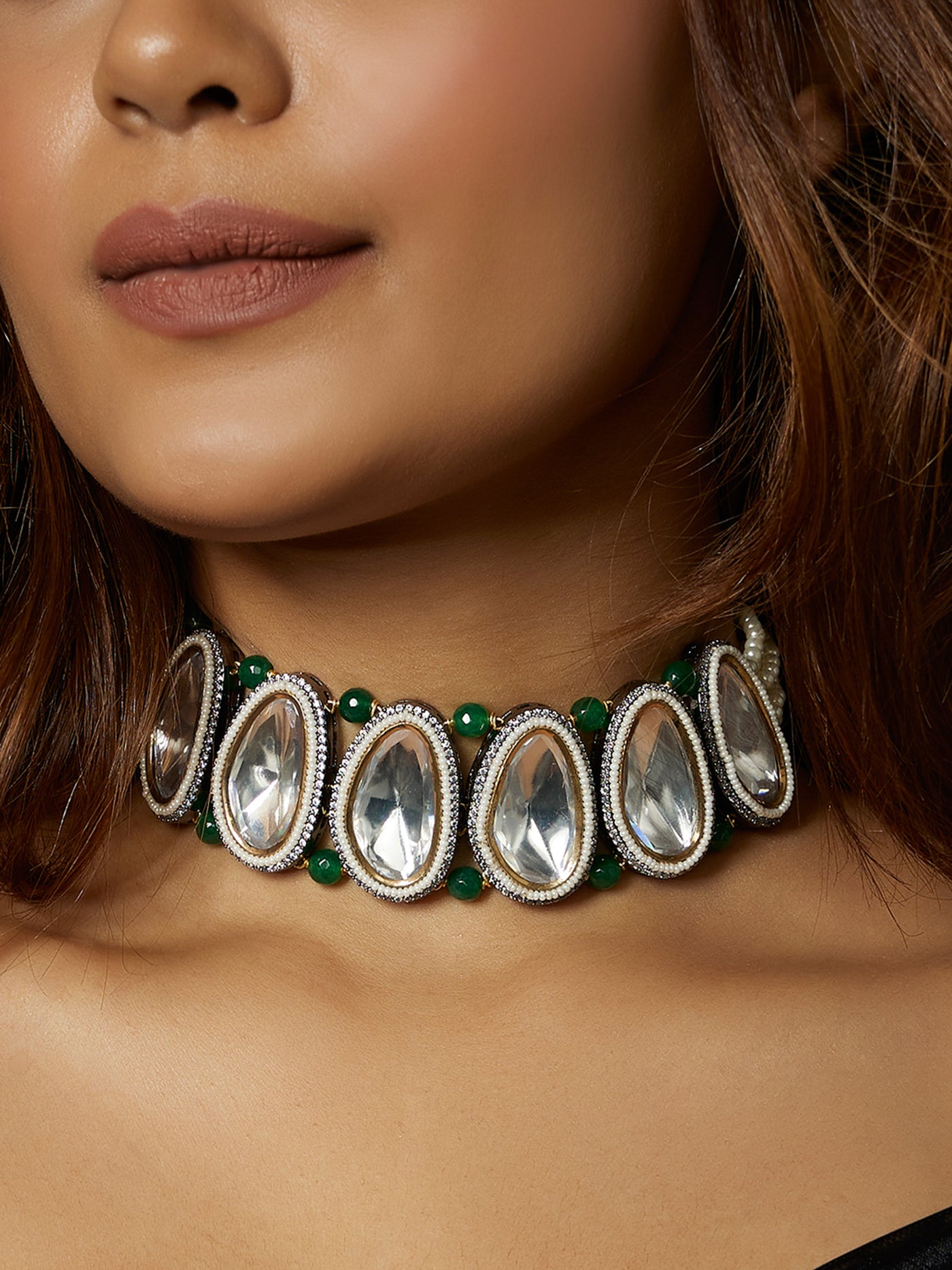 Joules By Radhika Royal Polki Necklace Online Shopping Melange Singapore Indian Designer Wear