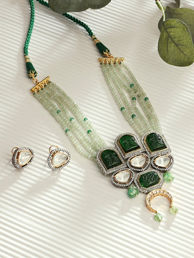 Joules By Radhika Classic Green Necklace Set Online Shopping Melange Singapore Indian Designer Wear