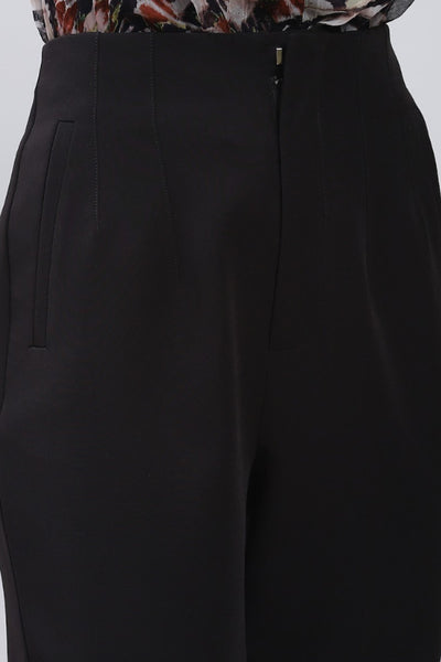 Label Ritu Kumar Black High-Waist Pants Indian designer wear online shopping melange singapore