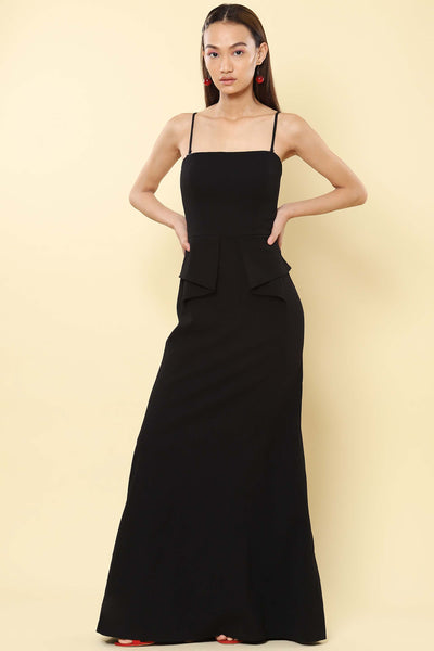 Label Ritu kumar Black Strappy Maxi Dress western indian designer wear online shopping melange singapore