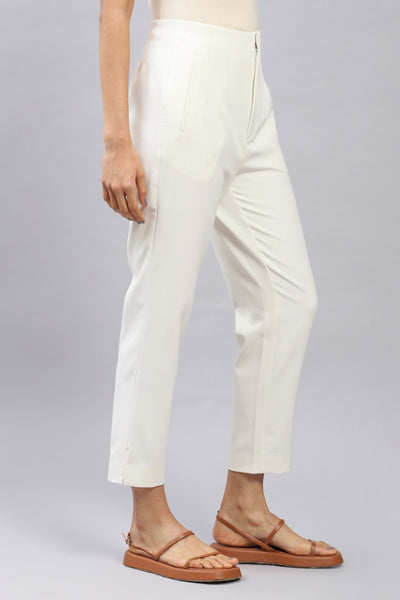 Label Ritu Kumar Ivory high-waist pants Indian designer wear online shopping melange singapore