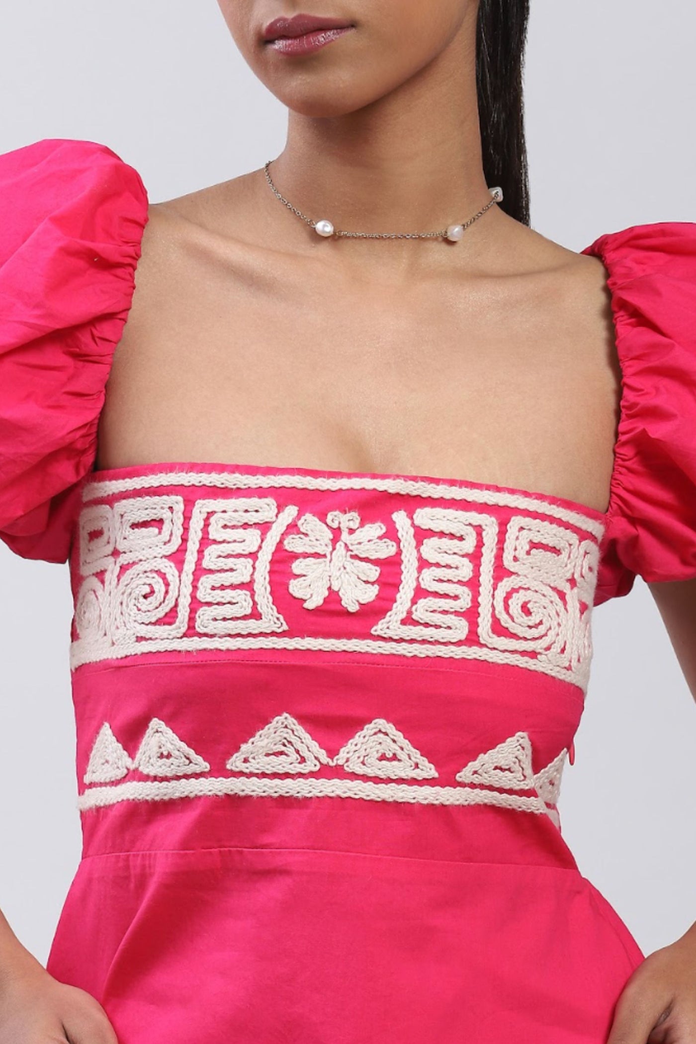 Label Ritu Kumar Mylie Short Dress Pink Indian designer wear online shopping melange singapore