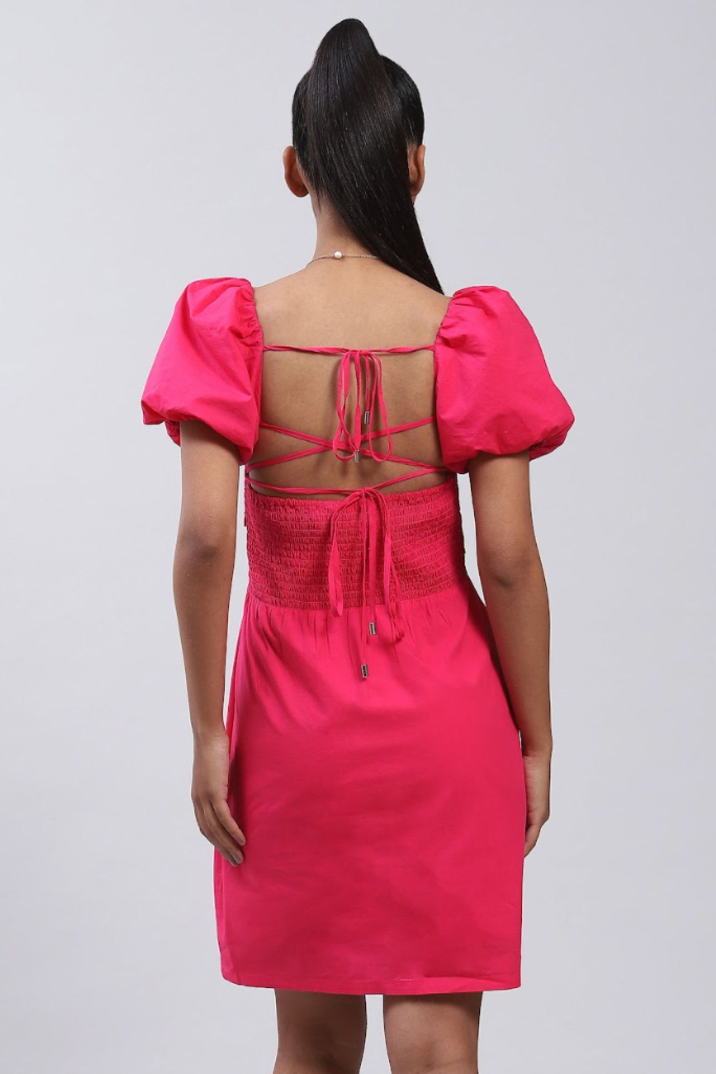 Label Ritu Kumar Mylie Short Dress Pink Indian designer wear online shopping melange singapore