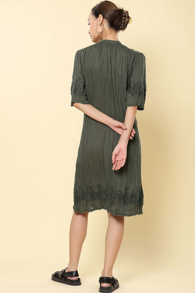 label ritu kumar Crinkled Short Dress With Camisole western indian designer wear online shopping melange singapore