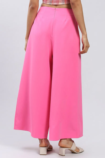 Label Ritu Kumar Pink Wide-Leg Pants Indian designer wear online shopping melange singapore