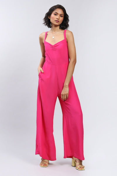Label Ritu Kumar Strappy Solid Jump Suit Indian designer wear online shopping melange singapore