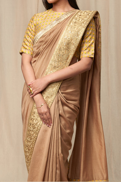 Masaba Beige Lily Saree Saree festive indian designer wear online shopping melange singapore