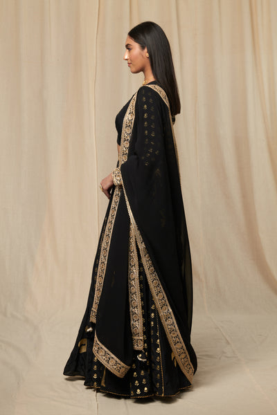 Masaba Black Coco Lehenga Set festive indian designer wear online shopping melange singapore