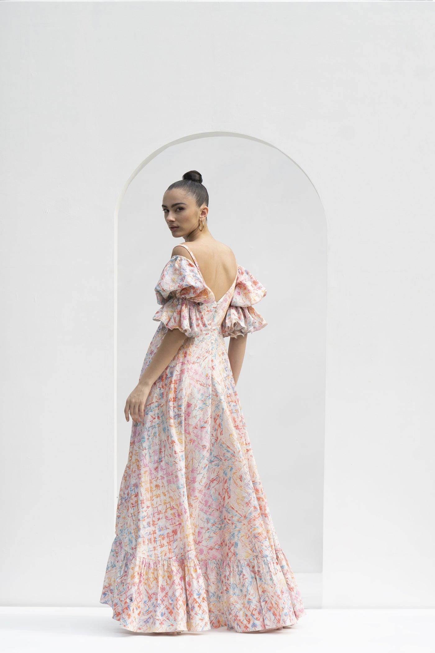 Mandira Wirk Leaf Magic Printed Dress indian designer wear online shopping melange singapore