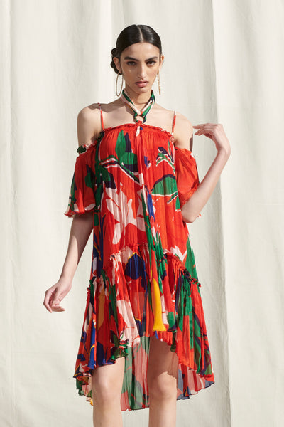 Printed Halter Dress