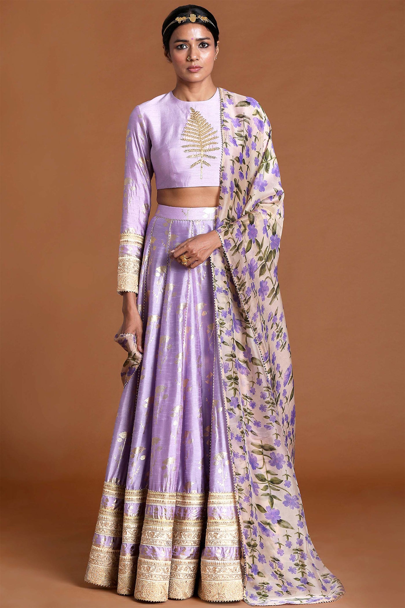 masaba Aster Lehenga lilac festive indian designer wear online shopping melange singapore