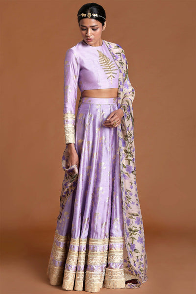 masaba Aster Lehenga lilac festive indian designer wear online shopping melange singapore