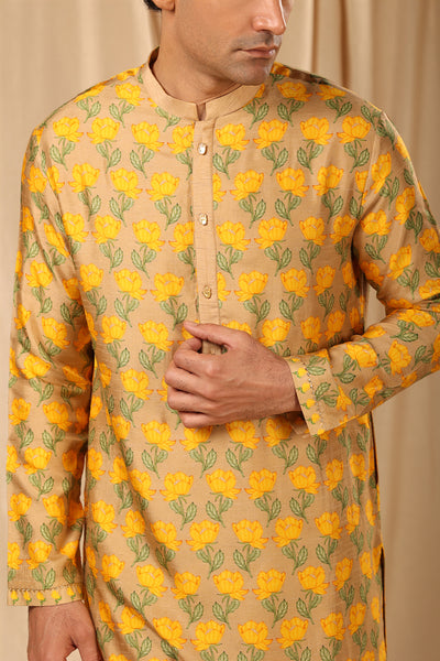 masaba menswear Beige Bloomingdale Kurta festive indian designer wear online shopping melange singapore