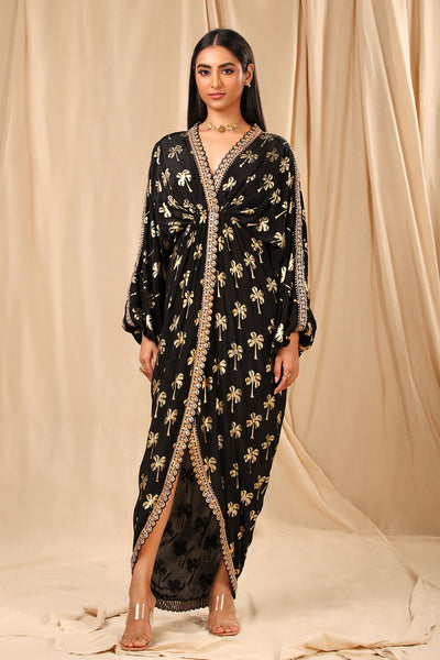 masaba Black Coco Kaftan festive indian designer wear online shopping melange singapore indian designer wear