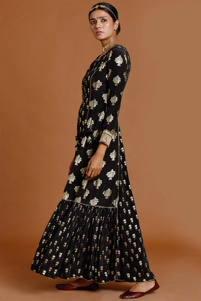 masaba Black Fern Tiered Dress festive indian designer wear online shopping melange singapore