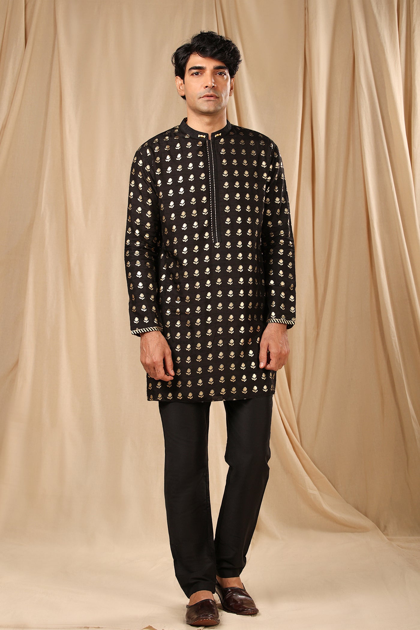 Masaba menswear Black Wallflower Kurta online shopping melange singapore festive indian designer wear