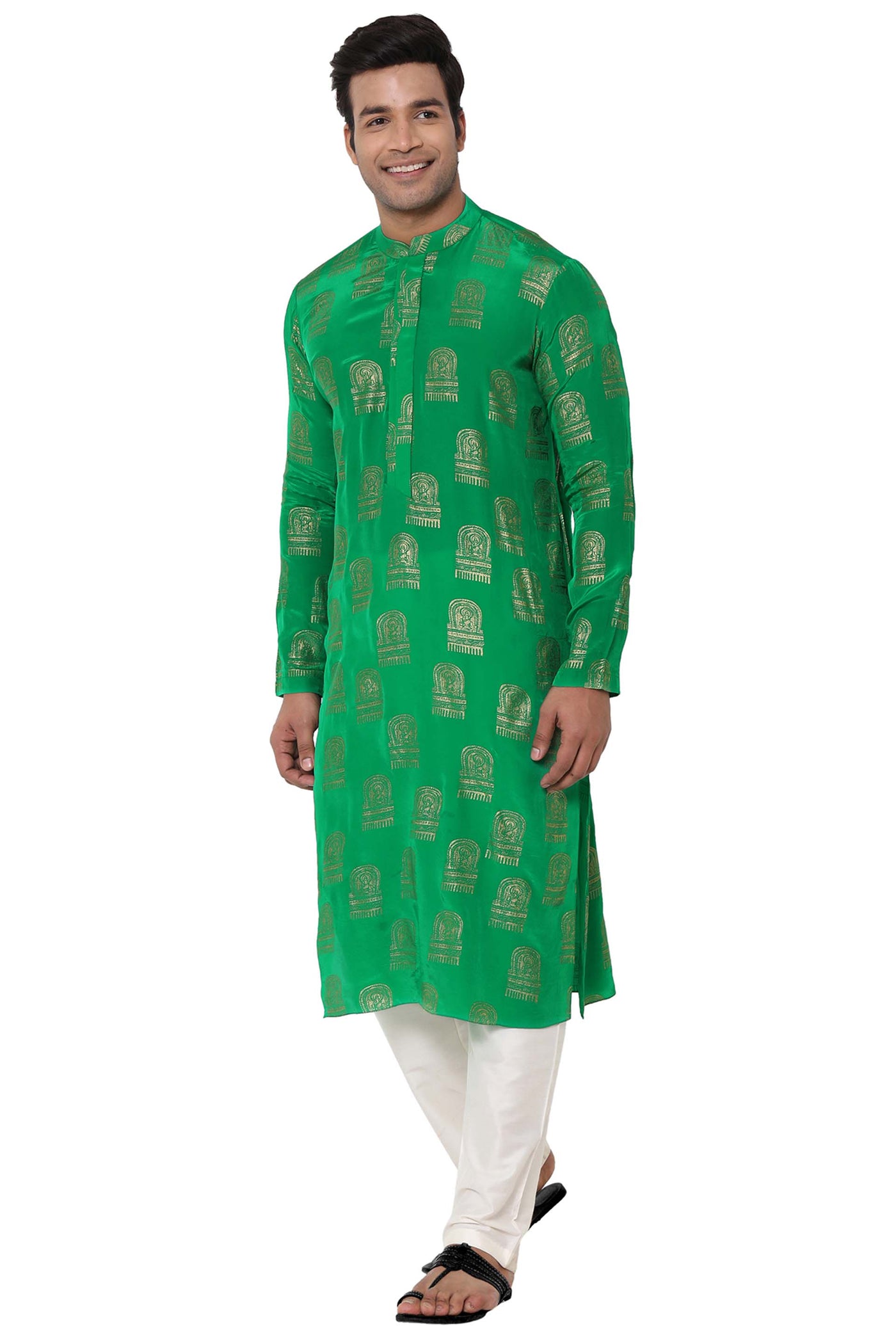 Masaba menswear Green Comb Kurta festive indian designer wear online shopping melange singapore
